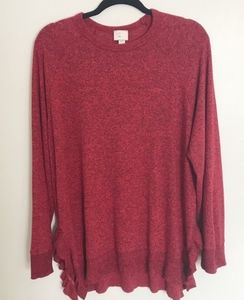 Postmark red knit top